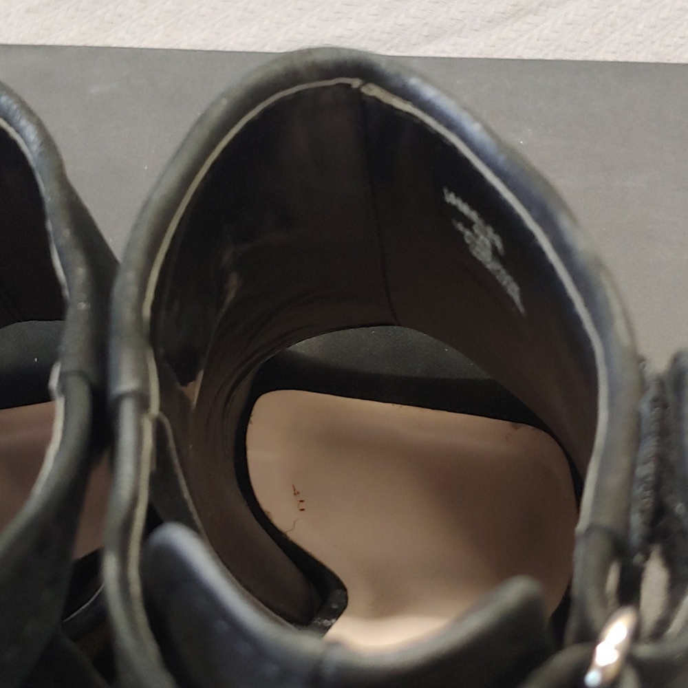 Tahari Jamie Lee Espadrille Wedge Sandal Black-6 - Picture 11 of 14